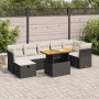 Set garden sofas and cushions 8 pcs synthetic rattan acacia black by , Garden sets - Ref: Foro24-3327980, Price: 504,46 €, Di...