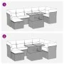 Set garden sofas and cushions 8 pcs synthetic rattan acacia black by , Garden sets - Ref: Foro24-3327980, Price: 498,11 €, Di...