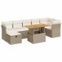 Set Gartensofas und Kissen 8-teilig synthetisches Rattan Akazie beige von , Gartensets - Ref: Foro24-3327982, Preis: 558,89 €...