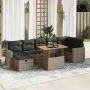 Set sofás jardín y cojines 5 pzas ratán sintético acacia gris von , Gartensets - Ref: Foro24-3328012, Preis: 531,20 €, Rabatt: %