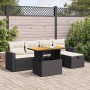 Set sofás jardín y cojines 6 pzas ratán sintético acacia negro von , Gartensets - Ref: Foro24-3327994, Preis: 392,79 €, Rabat...