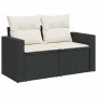 Set sofás jardín y cojines 6 pzas ratán sintético acacia negro by , Garden sets - Ref: Foro24-3327994, Price: 384,21 €, Disco...