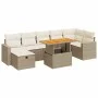 Set garden sofas and cushions 5 pcs synthetic rattan acacia beige by , Garden sets - Ref: Foro24-3328010, Price: 589,72 €, Di...