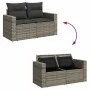 Set garden sofas and cushions 9 pcs synthetic rattan acacia gray by , Garden sets - Ref: Foro24-3328019, Price: 580,36 €, Dis...