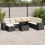 Set Gartensofas und Kissen 9-tlg synthetisches Rattan Akazie schwarz von , Gartensets - Ref: Foro24-3328099, Preis: 580,73 €,...