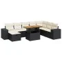 Set sofás jardín y cojines 9 pzas ratán sintético acacia negro de , Conjuntos de jardín - Ref: Foro24-3328099, Precio: 583,95...