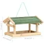 Solid wood bird feeder 35x29.5x21 cm by vidaXL, Bird feeders - Ref: Foro24-314819, Price: 33,13 €, Discount: %