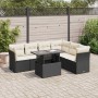 Set mit 7 Gartensofas mit Kissen Kunstrattan schwarz von , Gartensets - Ref: Foro24-3326167, Preis: 466,71 €, Rabatt: %