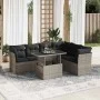 Set of 7 garden sofas with cushions synthetic rattan gray by , Garden sets - Ref: Foro24-3326171, Price: 463,64 €, Discount: %