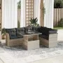 Set de sofás de jardín 7 pzas con cojines ratán PE gris claro by , Garden sets - Ref: Foro24-3326173, Price: 554,36 €, Discou...