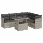 Set de sofás de jardín 7 pzas con cojines ratán PE gris claro by , Garden sets - Ref: Foro24-3326173, Price: 554,36 €, Discou...