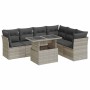 Set de sofás de jardín 7 pzas con cojines ratán PE gris claro by , Garden sets - Ref: Foro24-3326173, Price: 543,88 €, Discou...
