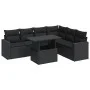 Set de sofás de jardín 7 pzas con cojines ratán sintético negro by , Garden sets - Ref: Foro24-3326326, Price: 521,01 €, Disc...