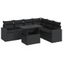 Set de sofás de jardín 7 pzas con cojines ratán sintético negro by , Garden sets - Ref: Foro24-3326326, Price: 520,28 €, Disc...