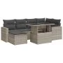 Set mit 7 Gartensofas mit Kissen PE Rattan hellgrau von , Gartensets - Ref: Foro24-3326353, Preis: 534,93 €, Rabatt: %