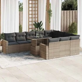 Set mit 11 Gartensofas und Kissen Kunstrattangrau von , Gartensets - Ref: Foro24-3326391, Preis: 758,14 €, Rabatt: %