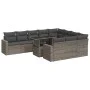 Set of 11 garden sofas and cushions synthetic rattan gray by , Garden sets - Ref: Foro24-3326391, Price: 758,14 €, Discount: %