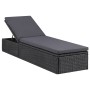 Black and dark gray synthetic rattan sun lounger by vidaXL, Loungers - Ref: Foro24-310148, Price: 266,94 €, Discount: %