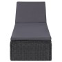 Black and dark gray synthetic rattan sun lounger by vidaXL, Loungers - Ref: Foro24-310148, Price: 266,94 €, Discount: %