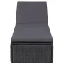 Tumbona de ratán sintético negra y gris oscuro de vidaXL, Tumbonas - Ref: Foro24-310148, Precio: 148,33 €, Descuento: %