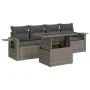 Set of garden sofas with cushions 5 pcs synthetic rattan gray by , Garden sets - Ref: Foro24-3326401, Price: 363,17 €, Discou...