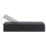 Black and dark gray synthetic rattan sun lounger by vidaXL, Loungers - Ref: Foro24-310148, Price: 266,94 €, Discount: %