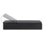 Tumbona de ratán sintético negra y gris oscuro de vidaXL, Tumbonas - Ref: Foro24-310148, Precio: 148,33 €, Descuento: %