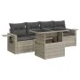 Set de sofás jardín y cojines 5 pzas ratán sintético gris claro by , Garden sets - Ref: Foro24-3326403, Price: 389,90 €, Disc...