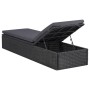 Black and dark gray synthetic rattan sun lounger by vidaXL, Loungers - Ref: Foro24-310148, Price: 266,94 €, Discount: %