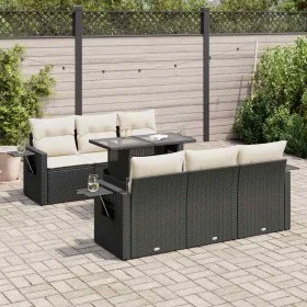 Set de sofás de jardín 7 pzas con cojines ratán sintético negro von , Gartensets - Ref: Foro24-3326417, Preis: 509,10 €, Raba...