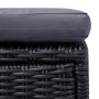Black and dark gray synthetic rattan sun lounger by vidaXL, Loungers - Ref: Foro24-310148, Price: 266,94 €, Discount: %