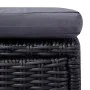Black and dark gray synthetic rattan sun lounger by vidaXL, Loungers - Ref: Foro24-310148, Price: 166,79 €, Discount: %
