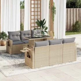 Set sofás de jardín 7 piezas y cojines ratán sintético beige by , Garden sets - Ref: Foro24-3326420, Price: 568,78 €, Discoun...