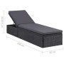 Black and dark gray synthetic rattan sun lounger by vidaXL, Loungers - Ref: Foro24-310148, Price: 266,94 €, Discount: %