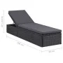 Black and dark gray synthetic rattan sun lounger by vidaXL, Loungers - Ref: Foro24-310148, Price: 166,79 €, Discount: %