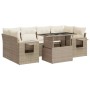 Set aus 7-teiligen Gartensofas und Kissen, synthetisches Rattan, beige von , Gartensets - Ref: Foro24-3326429, Preis: 586,96 ...