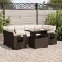 Juego de sofás de jardín 7 piezas con cojines ratán PE marrón de , Conjuntos de jardín - Ref: Foro24-3326434, Precio: 541,11 ...