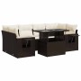7-teilige Gartensofagarnitur mit braunen PE-Rattankissen von , Gartensets - Ref: Foro24-3326434, Preis: 548,48 €, Rabatt: %