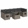 Set aus Gartensofas und Kissen 8-teilig synthetisches Rattangrau von , Gartensets - Ref: Foro24-3326441, Preis: 555,51 €, Rab...