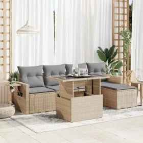 Juego de sofás jardín con cojines 6 pzas ratán sintético beige by , Garden sets - Ref: Foro24-3326460, Price: 431,03 €, Disco...