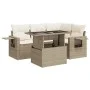 Juego de sofás jardín con cojines 5 pzas ratán sintético beige by , Garden sets - Ref: Foro24-3326469, Price: 455,93 €, Disco...