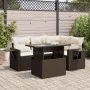 Set comedor de jardín 5 piezas y cojines ratán sintético marrón by , Garden sets - Ref: Foro24-3326474, Price: 409,33 €, Disc...