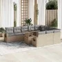 Set of 11pcs garden sofas with beige synthetic rattan cushions by , Garden sets - Ref: Foro24-3326550, Price: 781,01 €, Disco...