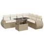Set of 7-piece garden sofas and cushions synthetic rattan beige by , Garden sets - Ref: Foro24-3326649, Price: 575,94 €, Disc...