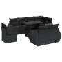 Set Gartensofas mit Kissen 9 Stück synthetisches Rattan schwarz von , Gartensets - Ref: Foro24-3326656, Preis: 695,86 €, Raba...