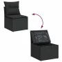 Set Gartensofas mit Kissen 9 Stück synthetisches Rattan schwarz von , Gartensets - Ref: Foro24-3326656, Preis: 695,86 €, Raba...