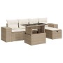 Set Gartensofas mit Kissen 6 Stück synthetisches Rattan beige von , Gartensets - Ref: Foro24-3327928, Preis: 508,49 €, Rabatt: %