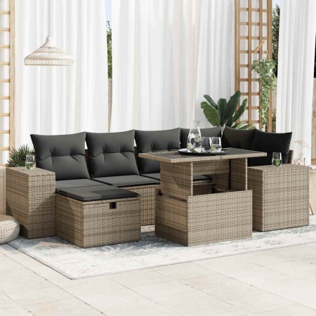 Set de sofás de jardín y cojines 8 piezas ratán sintético gris von , Gartensets - Ref: Foro24-3327940, Preis: 526,65 €, Rabat...
