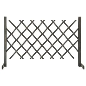 Spalier-Gartenzaun aus massivem grauem Tannenholz 120x90 cm von vidaXL, Zaunpaneele - Ref: Foro24-314825, Preis: 27,90 €, Rab...