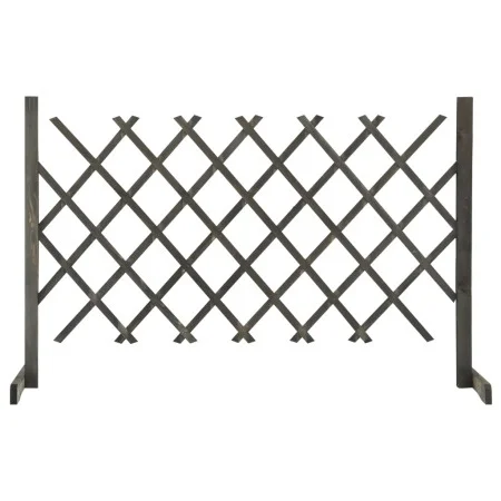 Valla de jardín enrejada madera maciza de abeto gris 120x90 cm de vidaXL, Paneles de vallas - Ref: Foro24-314825, Precio: 25,...